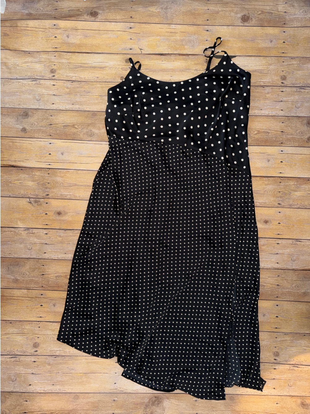 A New Day black polka dot slip dress
